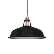 Paralume Harbour in metallo smaltato con attacco E27, diametro 38 cm - Nero