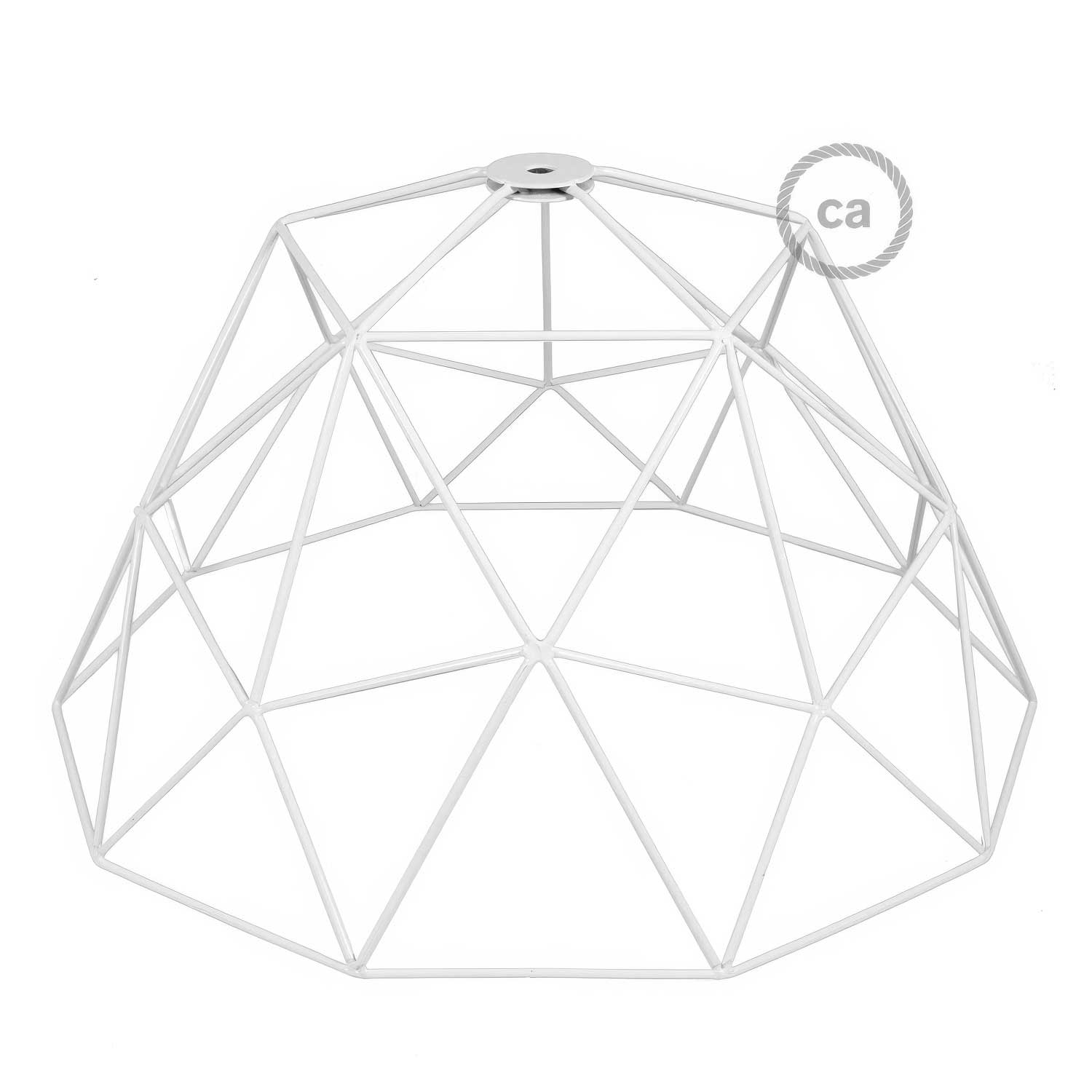 Gabbia XL paralume Dome in metallo con portalampada E27 - Bianco
