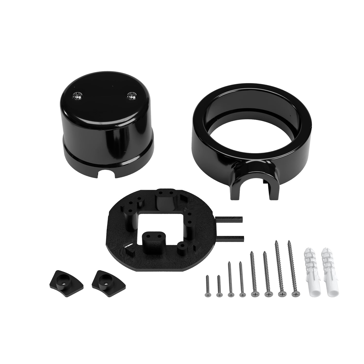 Kit scatola di derivazione e base per Creative-Tubes in porcellana - Nero 1