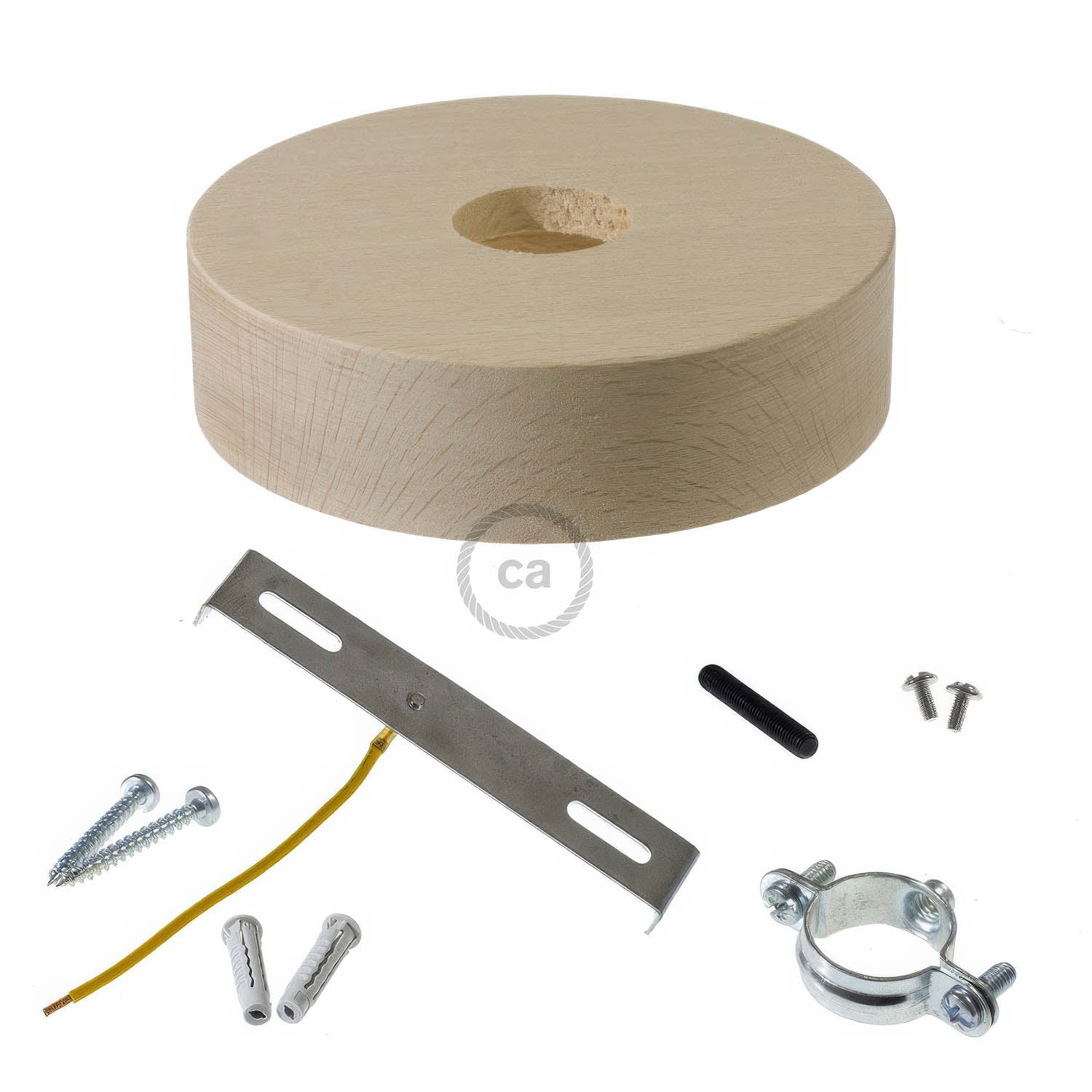 Kit rosone in legno per cordone 3XL - Neutro
