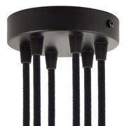 Kit rosone cilindrico in metallo a 6 fori - Nero Conico