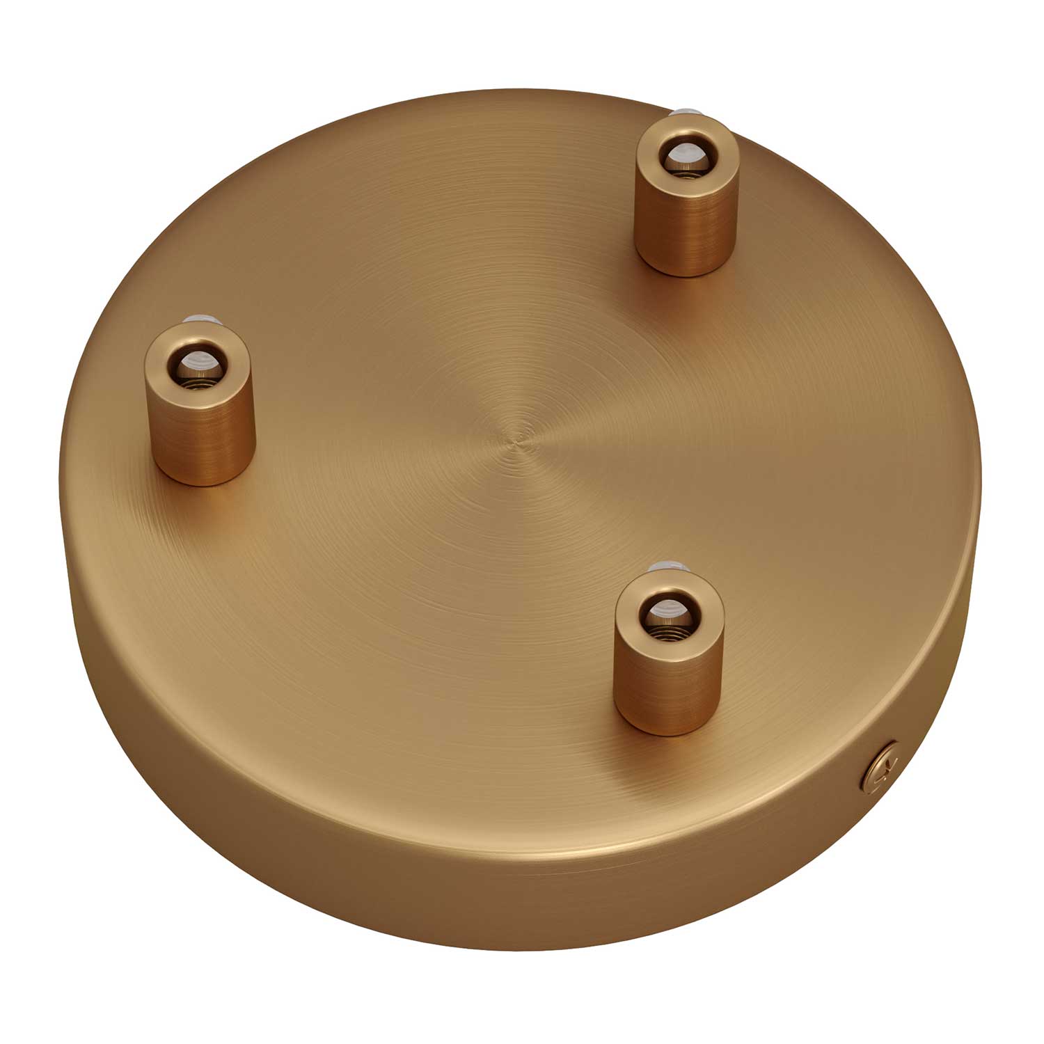 Kit rosone cilindrico in metallo a 3 fori - Bronzo satinato Cilindrico