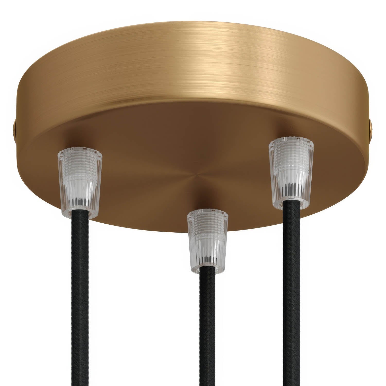 Kit rosone cilindrico in metallo a 3 fori - Bronzo satinato Conico