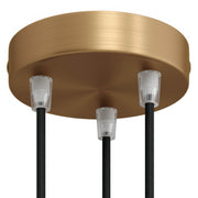 Kit rosone cilindrico in metallo a 3 fori - Bronzo satinato Conico