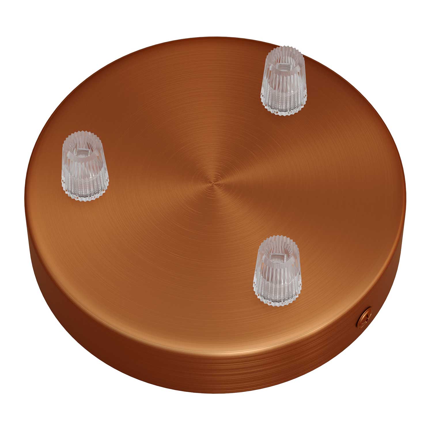 Kit rosone cilindrico in metallo a 3 fori - Rame satinato Conico