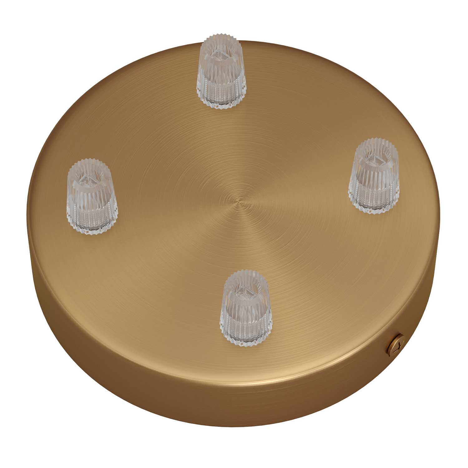 Kit rosone cilindrico in metallo a 4 fori - Bronzo satinato Conico