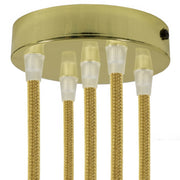 Kit rosone cilindrico in metallo a 5 fori - Ottone Conico