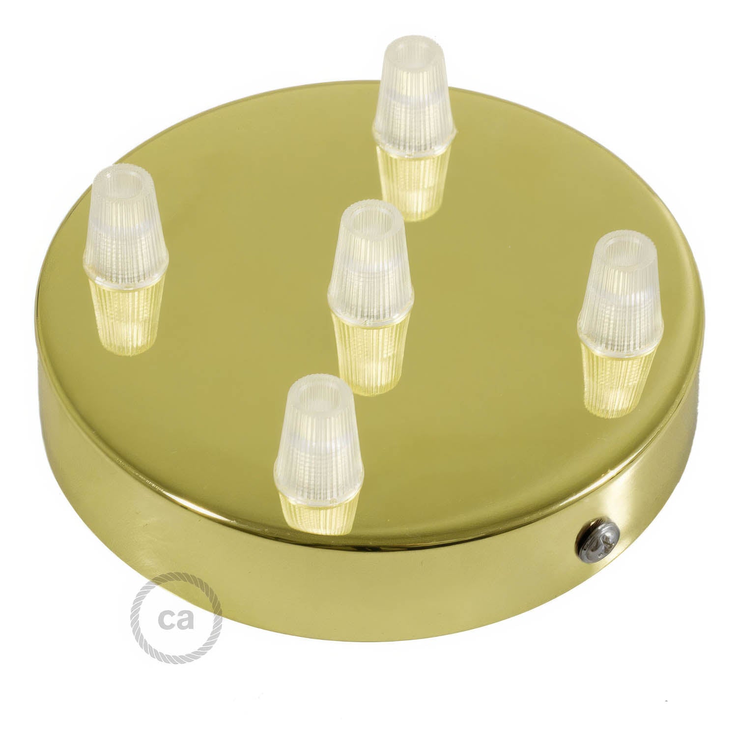 Kit rosone cilindrico in metallo a 5 fori - Ottone Conico