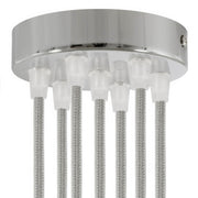 Kit rosone cilindrico in metallo a 7 fori - Cromo Conico