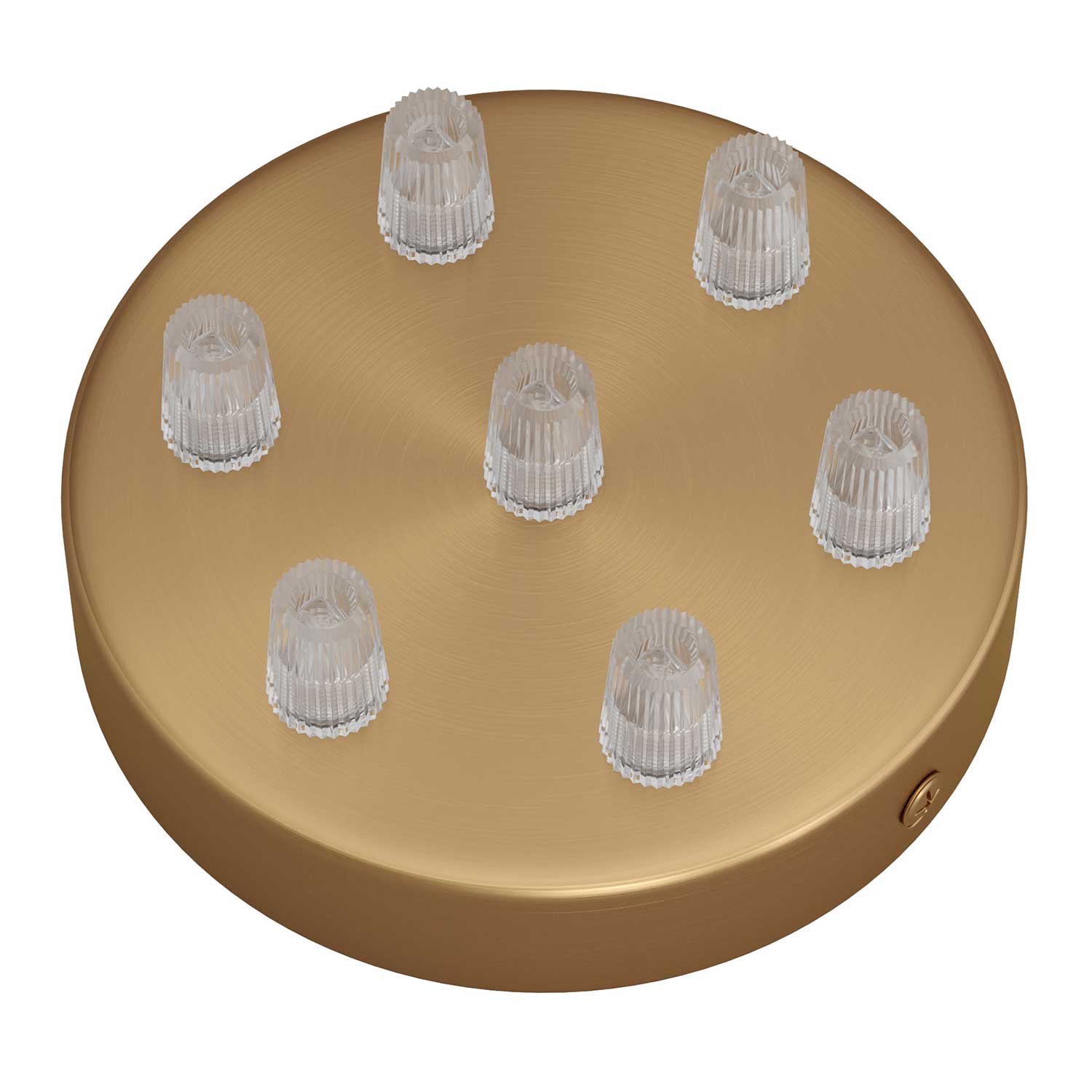 Kit rosone cilindrico in metallo a 7 fori - Bronzo satinato Conico