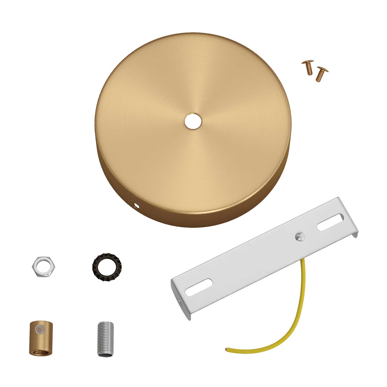 Kit rosone cilindrico in metallo - Bronzo satinato Cilindrico