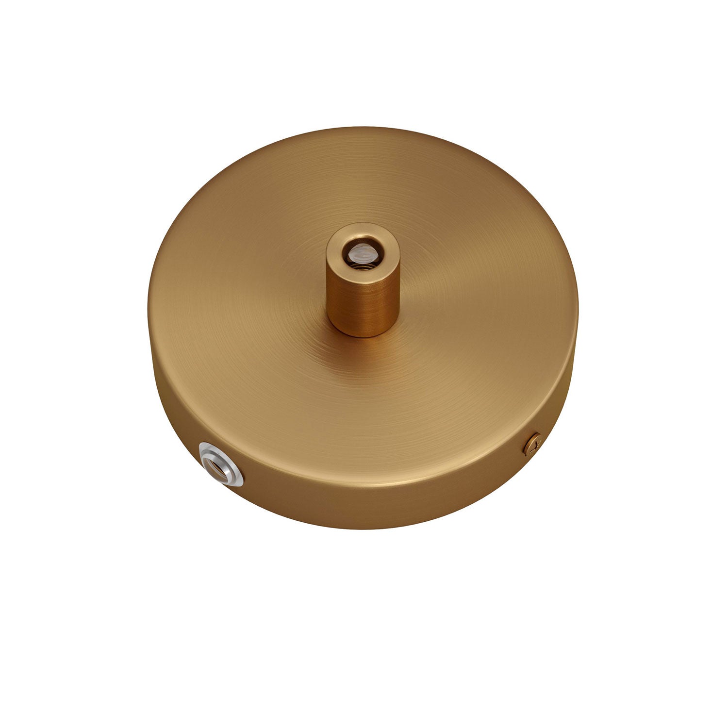 Kit Mini rosone cilindrico in metallo a 1 foro centrale e 2 laterali - Bronzo satinato Cilindrico