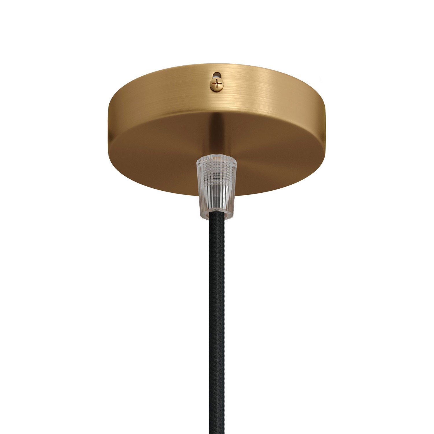 Kit Mini Rosone cilindrico in metallo a 1 foro centrale - Bronzo satinato Conico