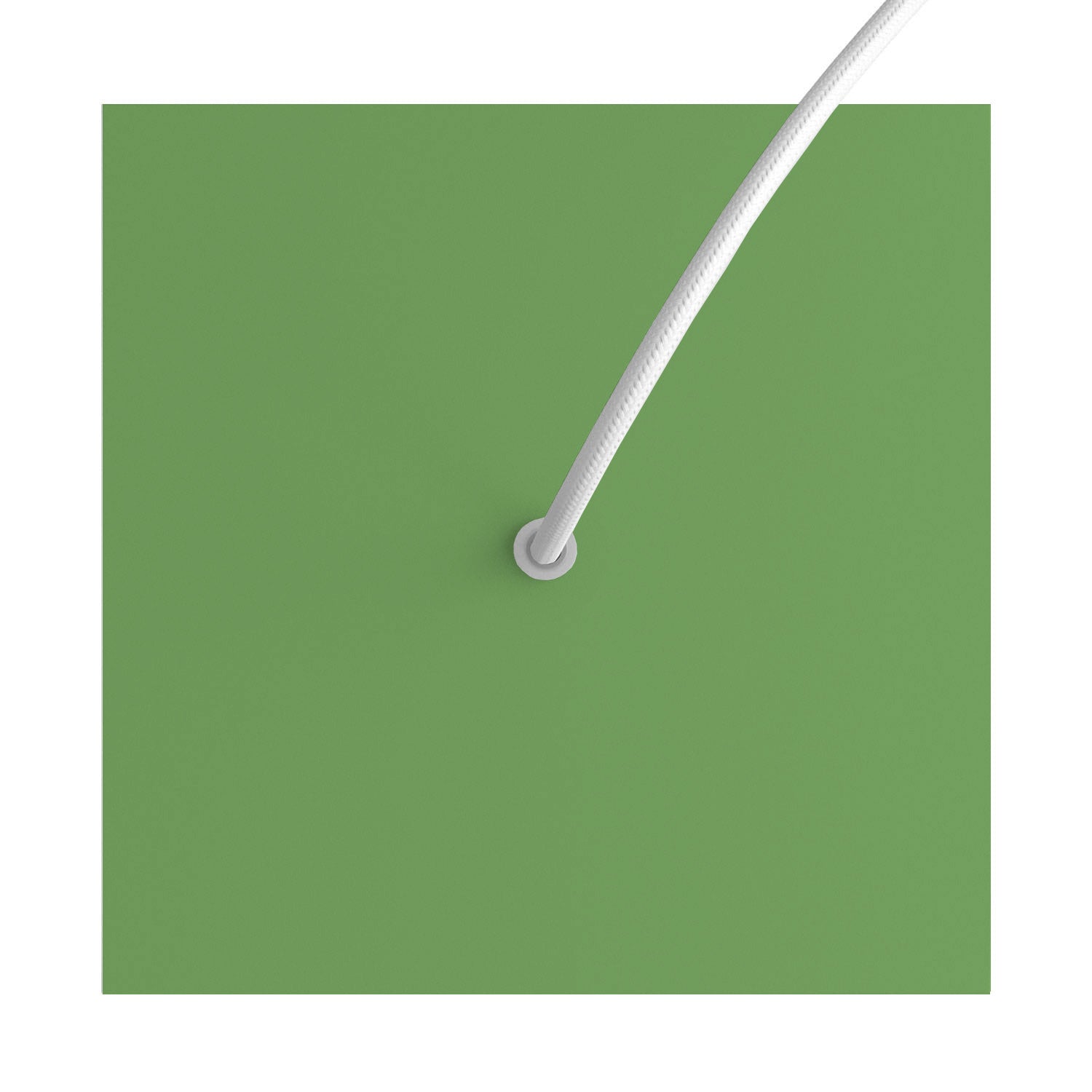 Rosone Rose-One quadrato, 200 mm con 1 foro e 4 fori laterali - Verde prato Bianco