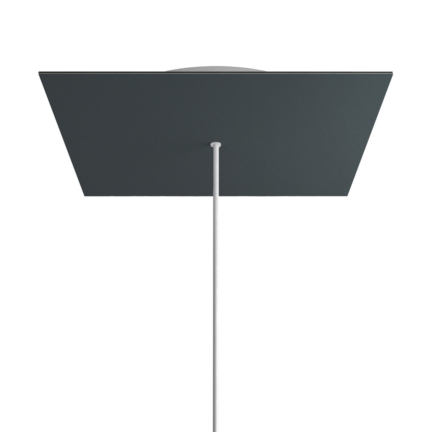 Rosone XXL Rose-One quadrato, 400 mm con 1 foro e 4 fori laterali - Antracite Bianco