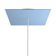 Rosone XXL Rose-One quadrato, 400 mm con 1 foro e 4 fori laterali - Blu carta da zucchero Bianco