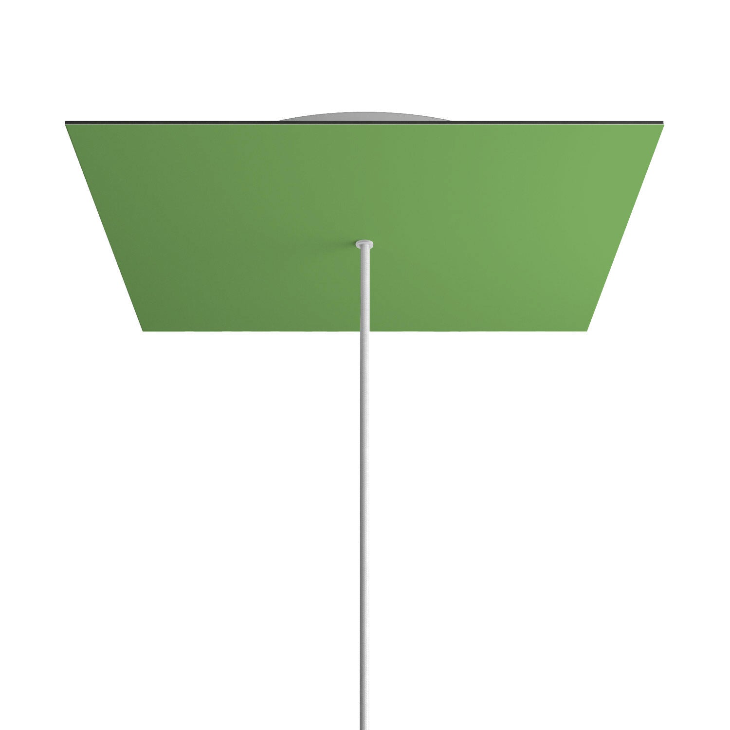 Rosone XXL Rose-One quadrato, 400 mm con 1 foro e 4 fori laterali - Verde prato Bianco