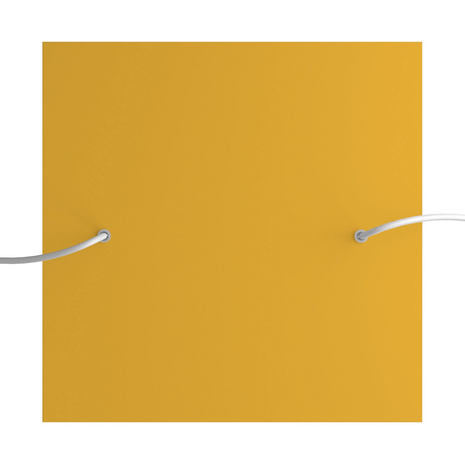 Rosone XXL Rose-One quadrato, 400 mm con 2 fori e 4 fori laterali - Mostarda Bianco