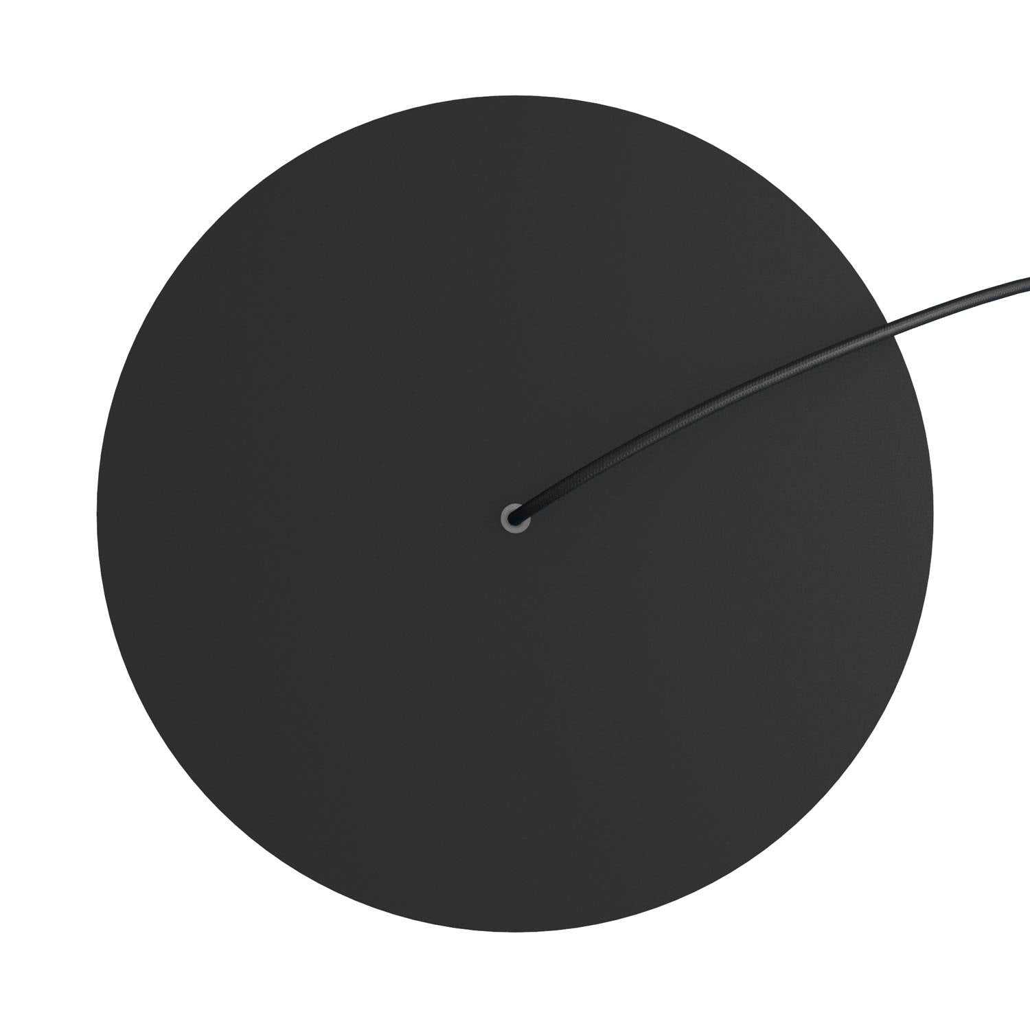 Rosone XXL Rose-One rotondo, diametro 400 mm con 1 foro e 4 fori laterali - Nero opaco Bianco