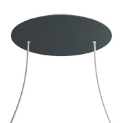 Rosone XXL Rose-One rotondo, diametro 400 mm con 2 fori e 4 fori laterali - Antracite Bianco