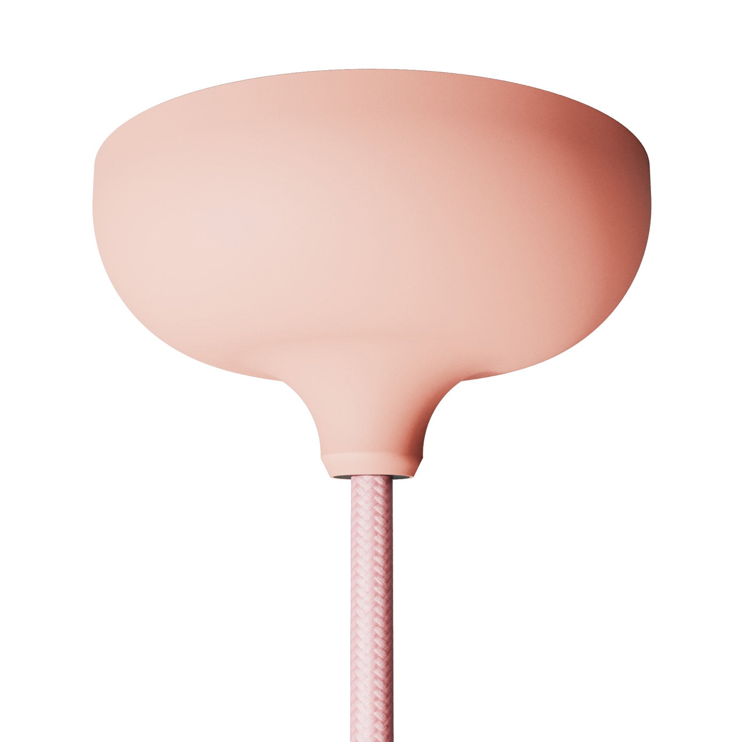 Kit rosone in silicone con foro centrale e predisposizione per foro laterale - Salmone