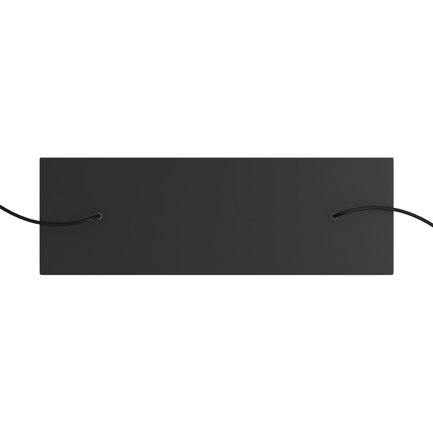 Rosone XXL Rose-One rettangolare a 2 fori e 6 fori laterali, dimensioni 675 x 225 mm - Dibond Nero opaco Bianco