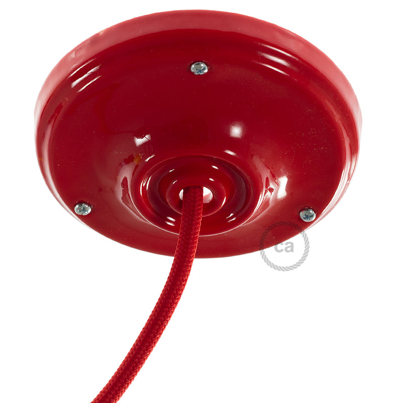 Kit rosone in porcellana - Rosso