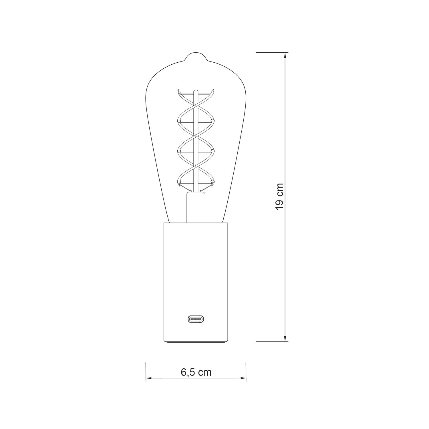 Lampada portatile in confezione regalo SI! a 5 volt - Bianco opaco