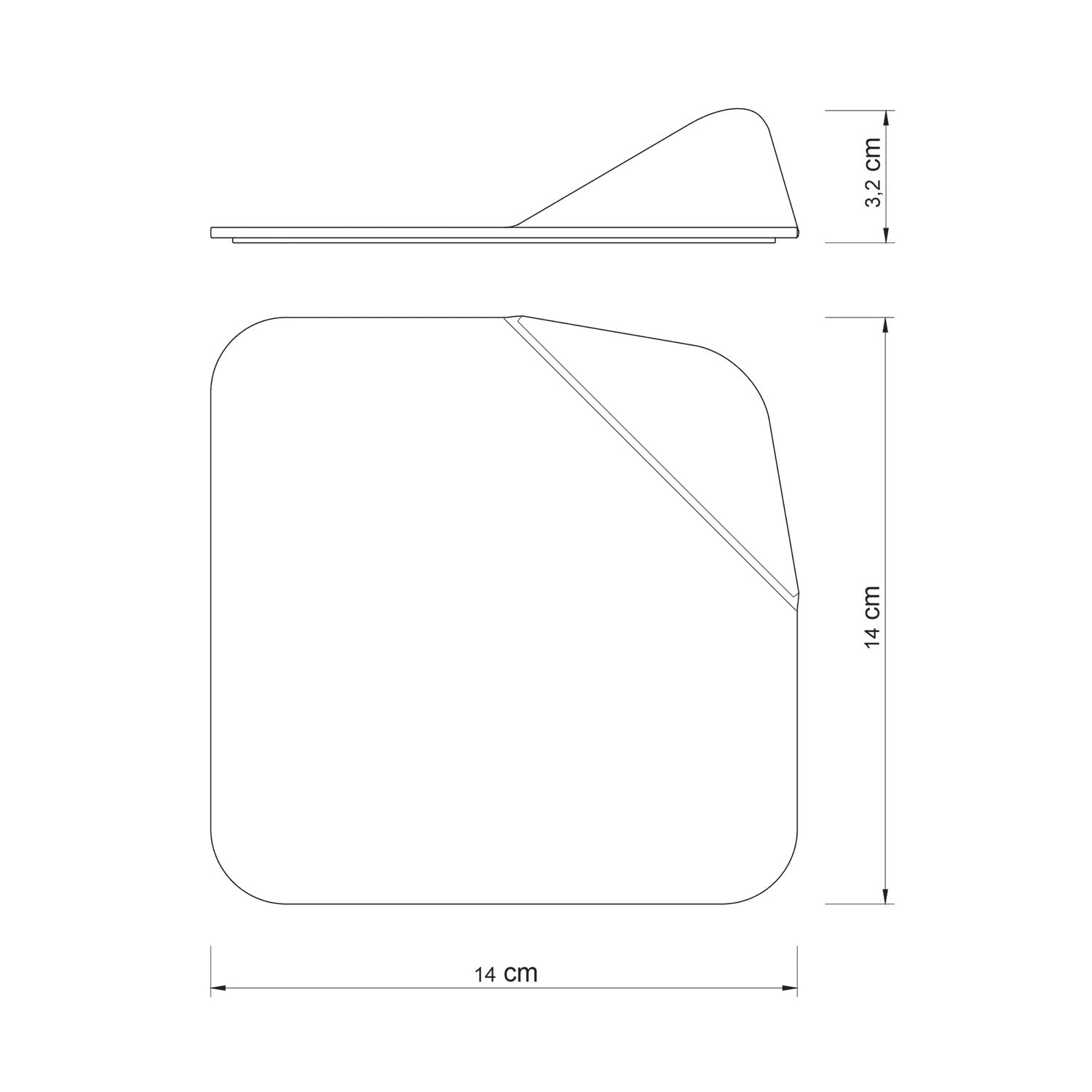 Base metallica da superfici piane per lampada Magnetico! - Bronzo satinato