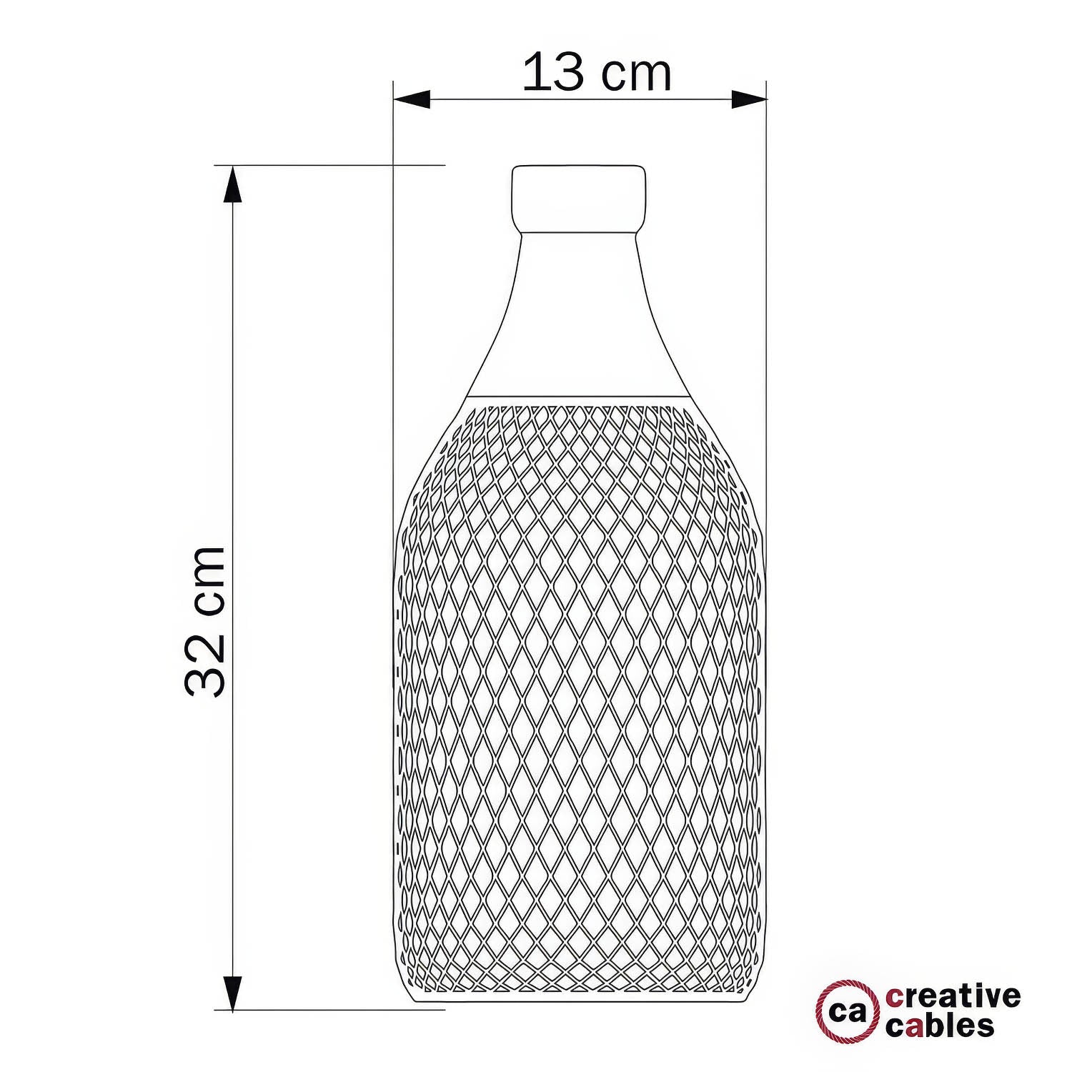 Gabbia paralume bottiglia Jéroboam in metallo - Nero
