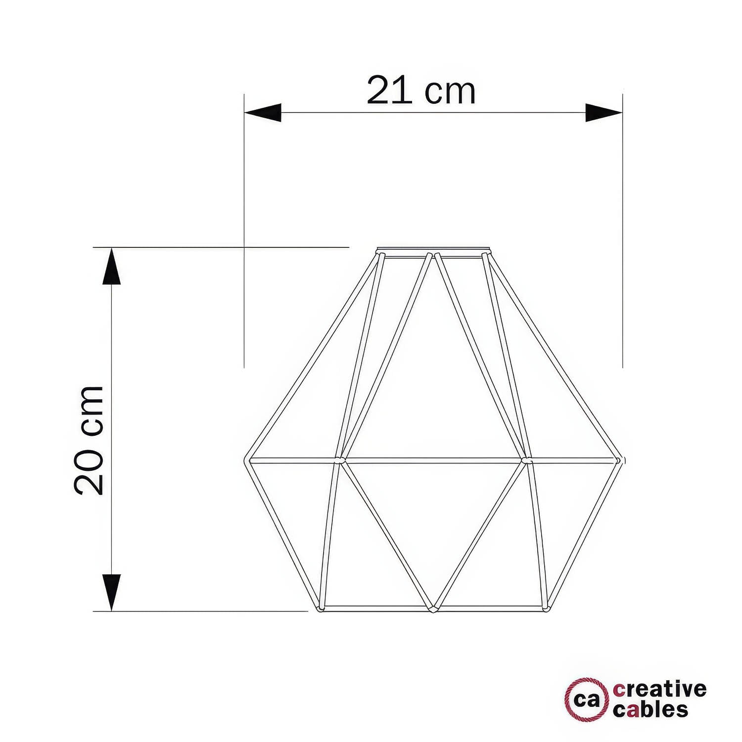 Gabbia paralume Diamond in metallo con attacco E27 - Nero