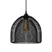 Gabbia paralume GhostBell XL in metallo con attacco E27 - Nero