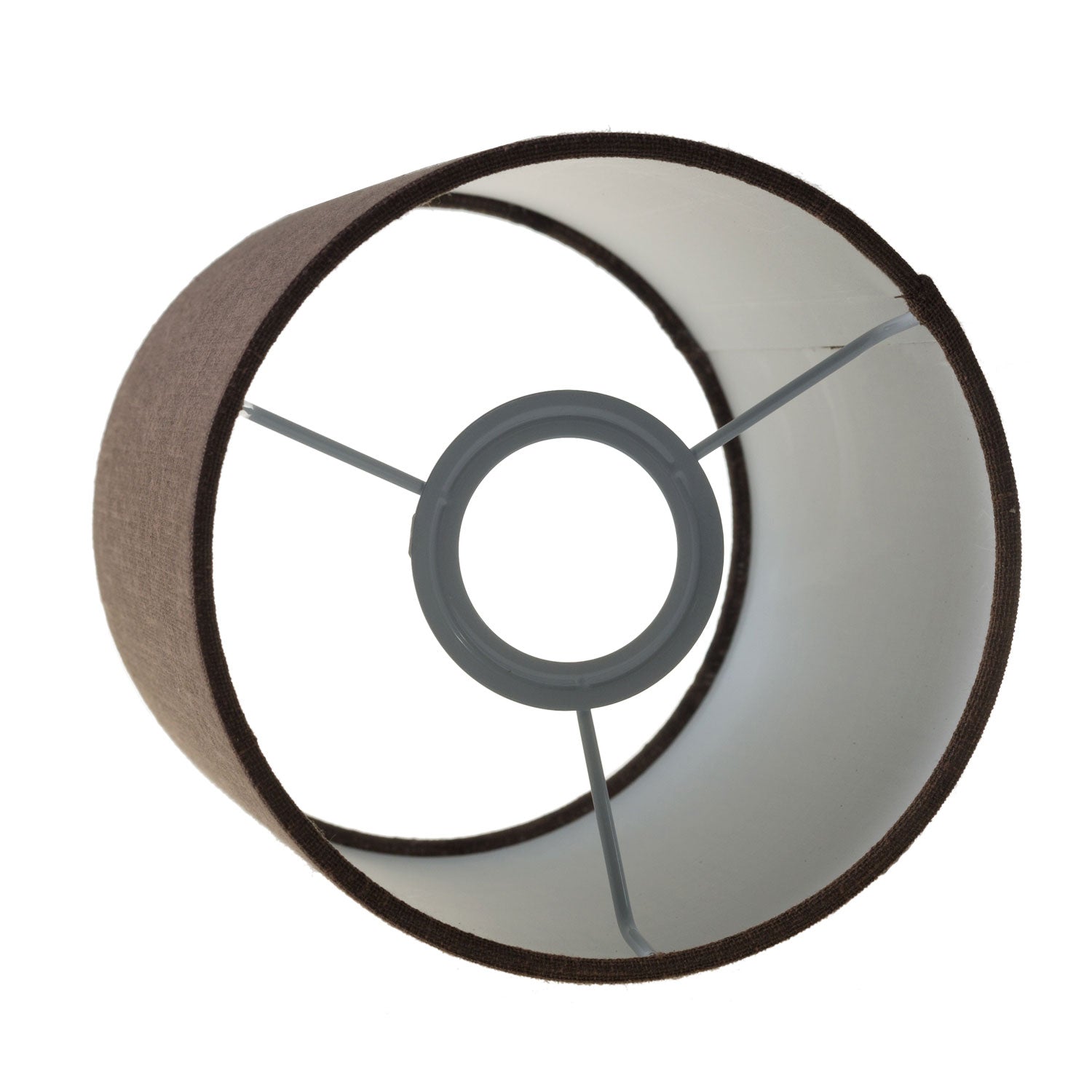 Paralume Cilindro in tessuto con attacco E27 - 100% Made in Italy - Camelot marrone