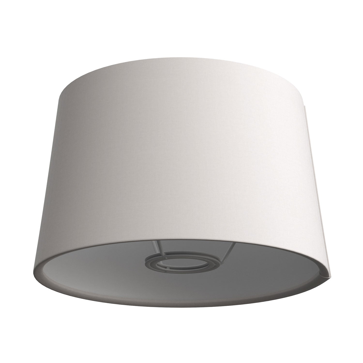 Paralume Athena con attacco E27 per lampada da tavolo - Made in Italy - Lino bianco lucido