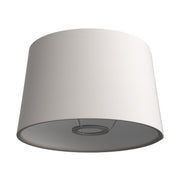 Paralume Athena con attacco E27 per lampada da tavolo - Made in Italy - Lino bianco lucido