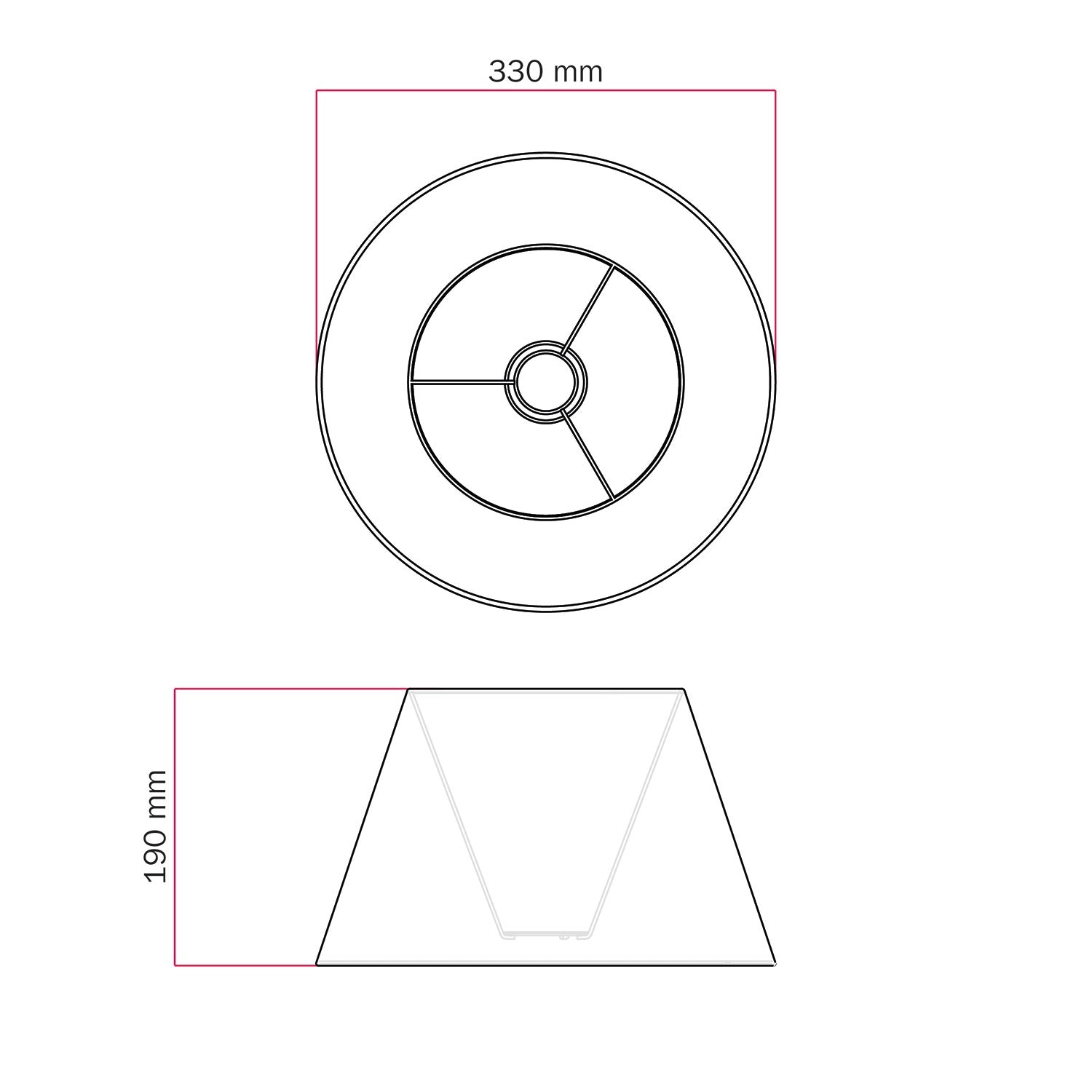 Paralume Impero M in tessuto per lampada da tavolo o applique con attacco E27 - Made in Italy - Rafia naturale