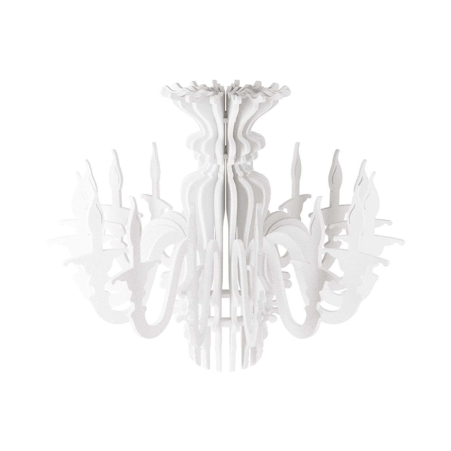 Paralume classico SHHANDELIER in materiale fonoassorbente - Bianco melange