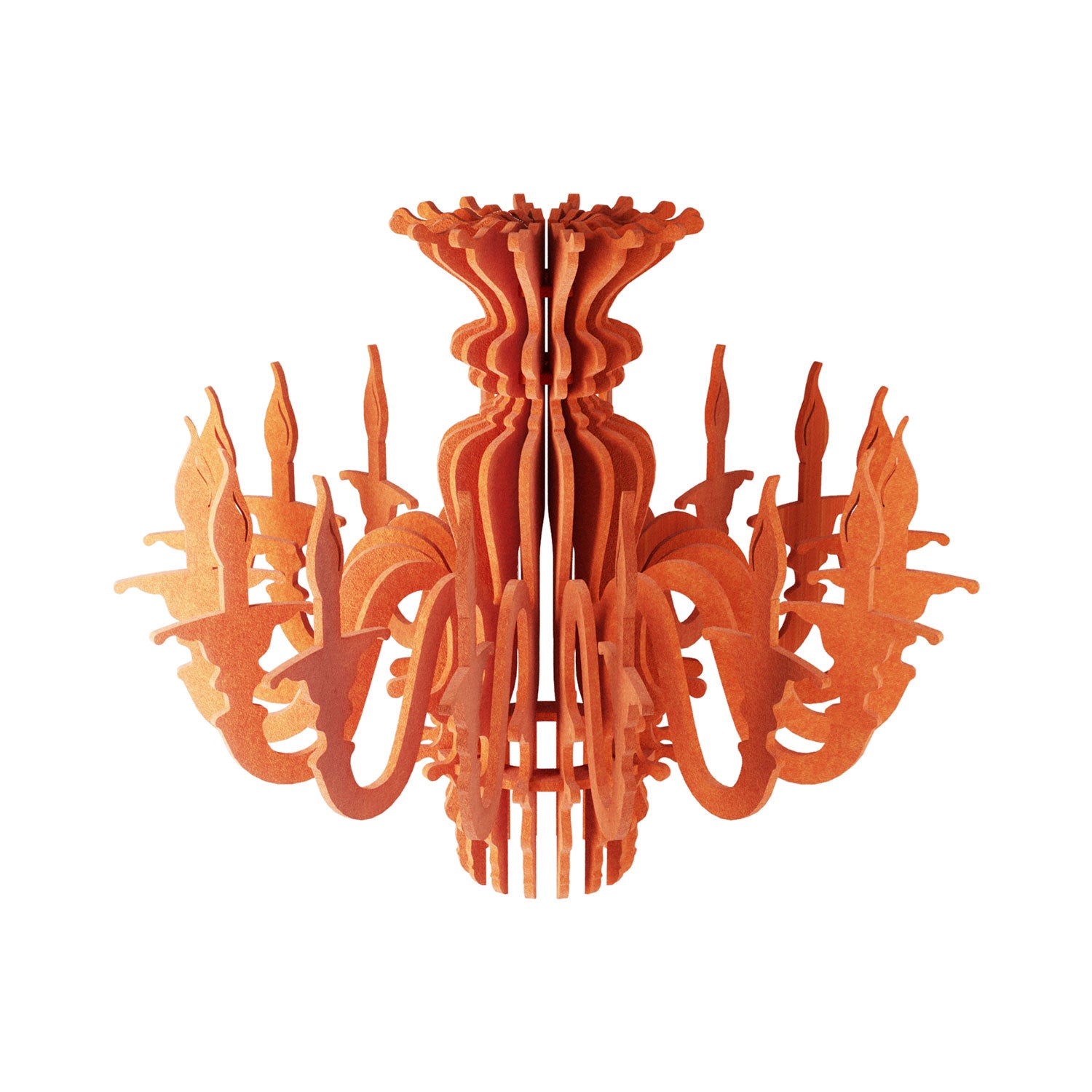 Paralume classico SHHANDELIER in materiale fonoassorbente - Arancione melange