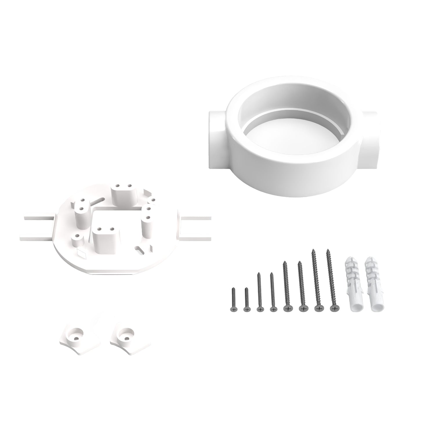 Base in porcellana bianca per presa elettrica e interruttore/deviatore compatibile con Creative-Tubes - da 1 a 4 uscite 2 in linea