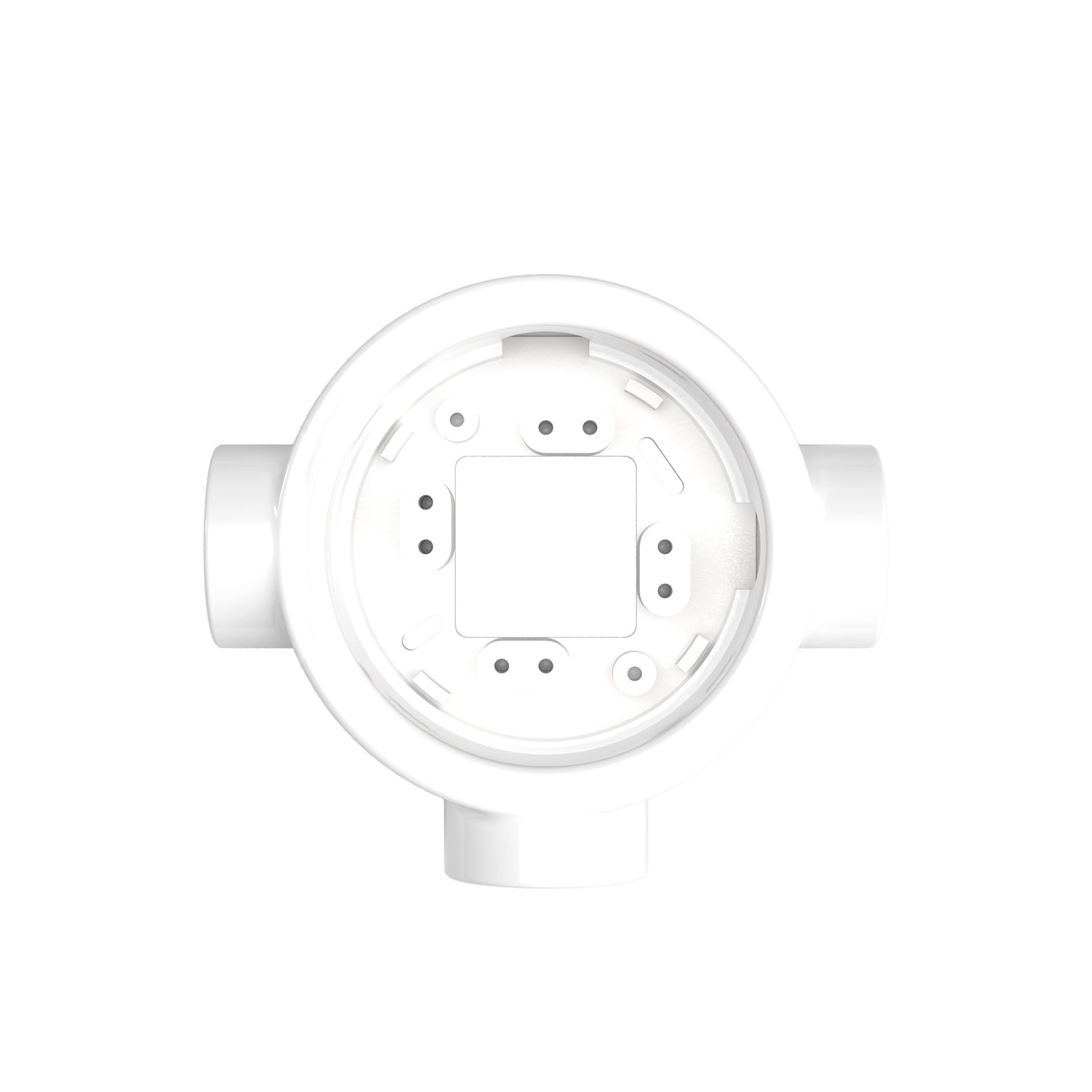 Base in porcellana bianca per presa elettrica e interruttore/deviatore compatibile con Creative-Tubes - da 1 a 4 uscite 3