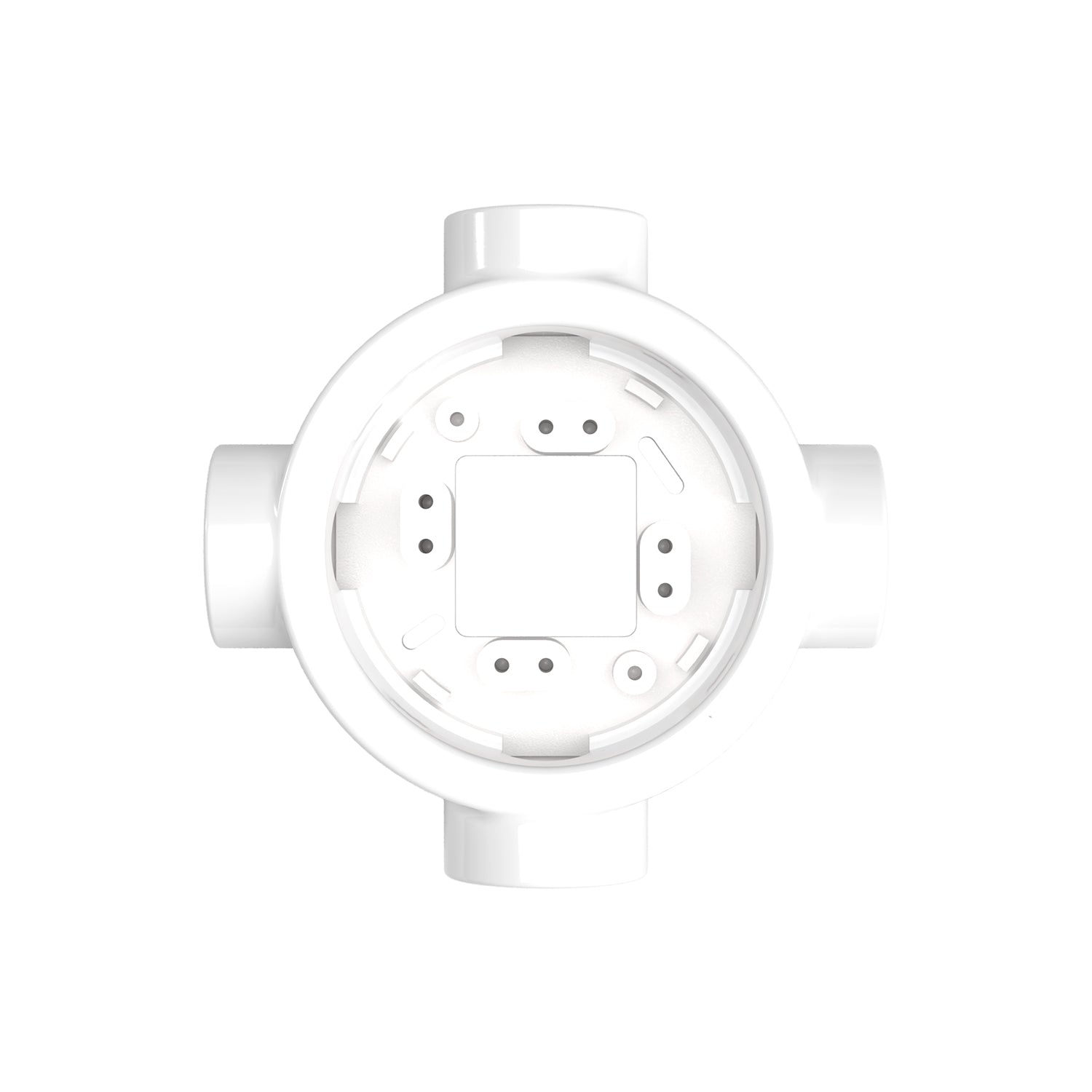 Base in porcellana bianca per presa elettrica e interruttore/deviatore compatibile con Creative-Tubes - da 1 a 4 uscite 4