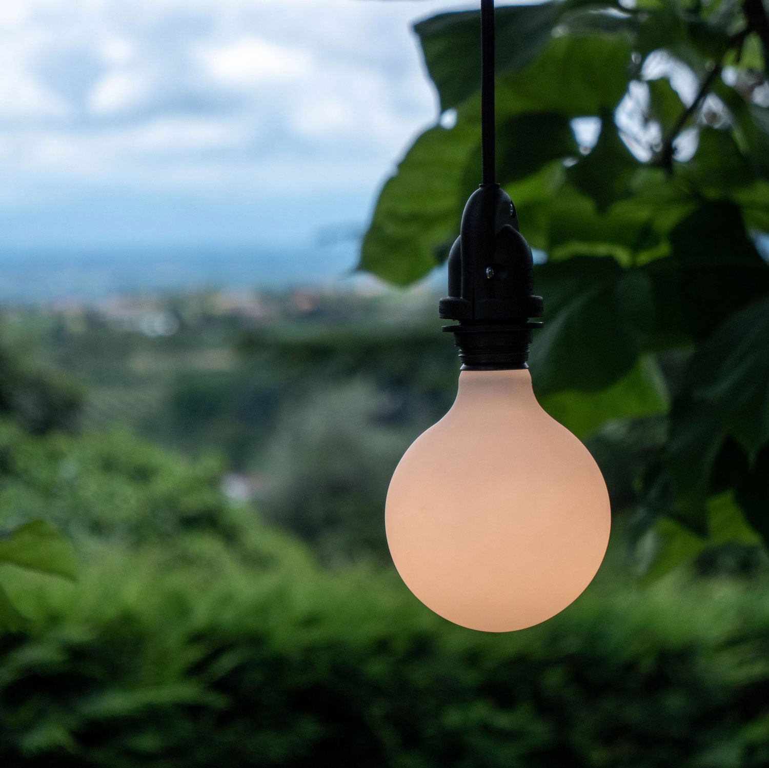 Modulair Lampada per paralume da esterni con 1,5 m cavo tessile, rosone e portalampada IP65 waterproof - Grafite