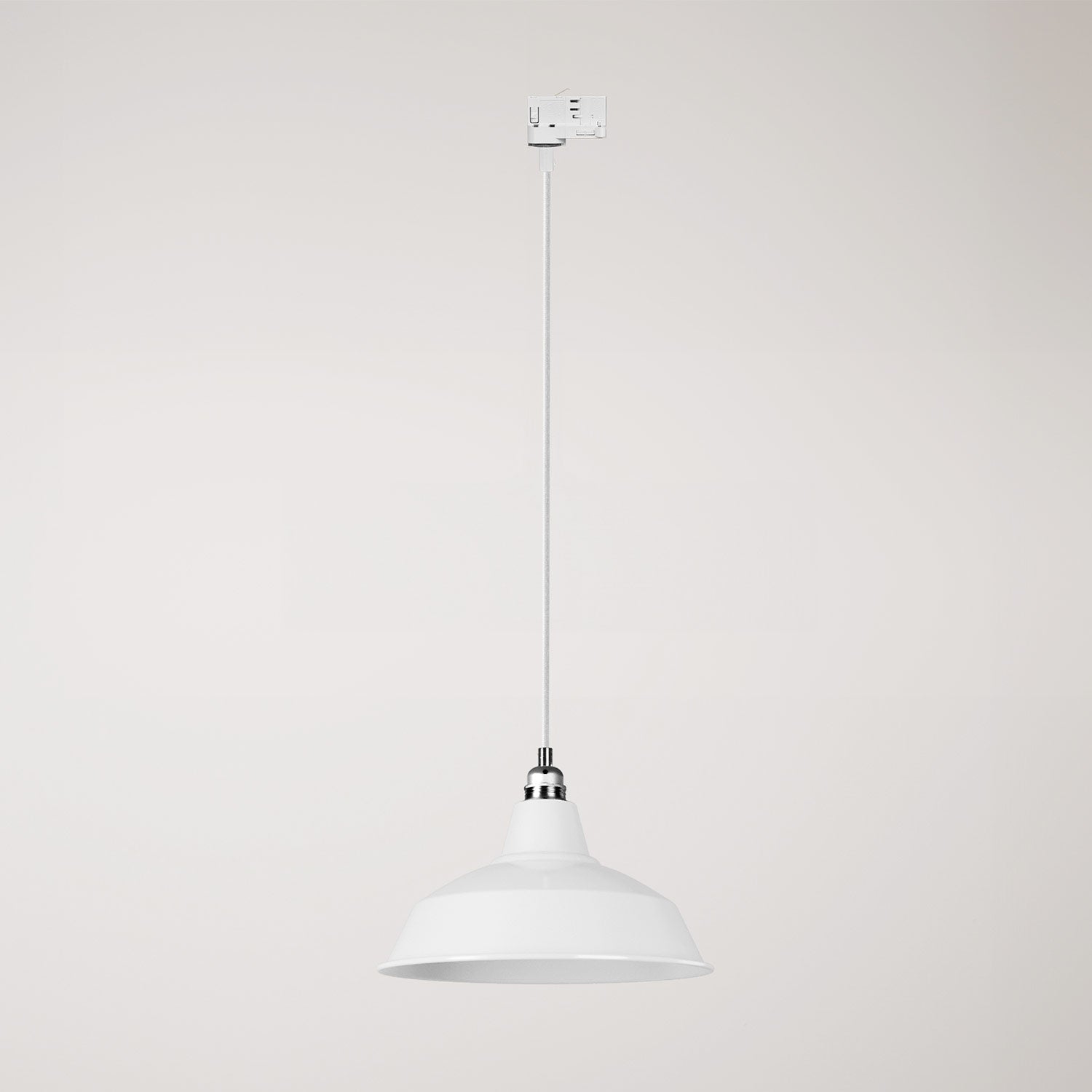 Lampada a sospensione con paralume Bistrot per binari - Bianco