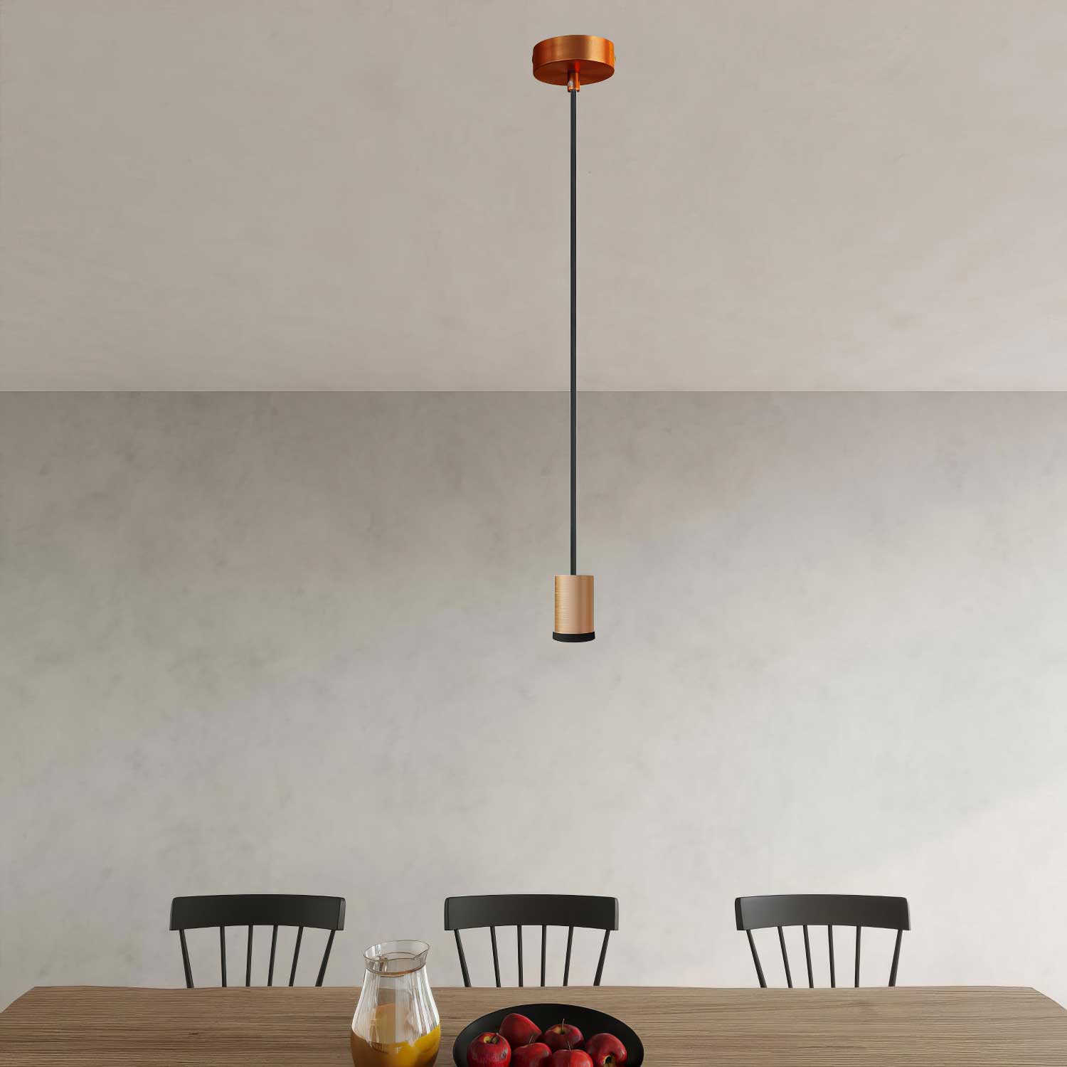 Lampada faretto a sospensione singola Mini Spotlight GU1d0 - Rame satinato