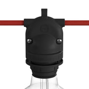 Eiva-2 - Portalampada per esterno a doppia uscita IP65 attacco E27 per sistema Modulair - Nero