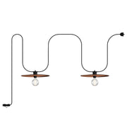 Catenaria Modulair da esterno IP65 portatile con 2 paralumi - Rame e Bronzo