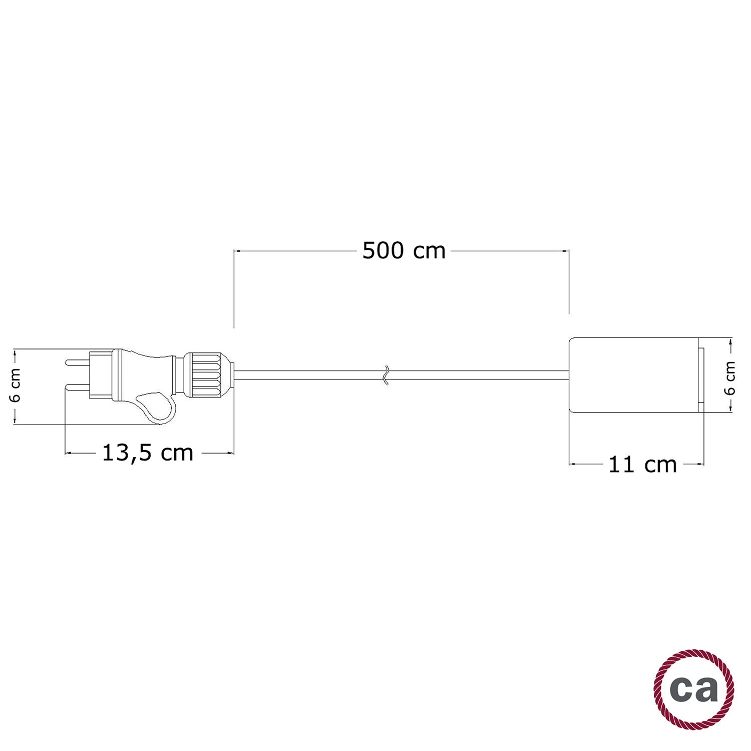 Snake Modulair Elegant, lampada portatile per esterni, 5 m cavo tessile, portalampada IP65 e spina - Bianco