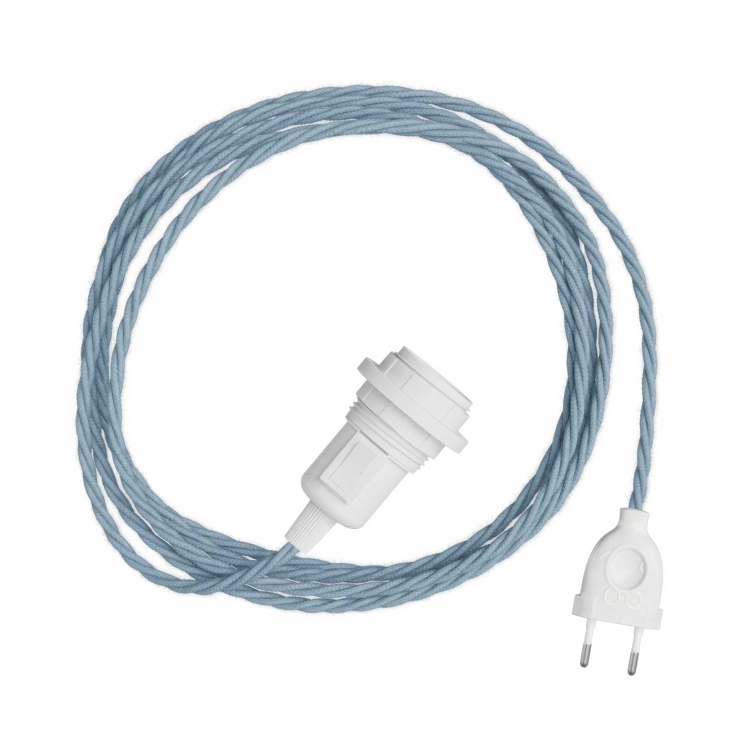 Snake Twisted per paralume - Lampada plug-in con cavo trecciato in tessuto TC53