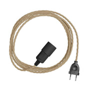 Snake Twisted - Lampada plug-in con cavo trecciato in tessuto TN06