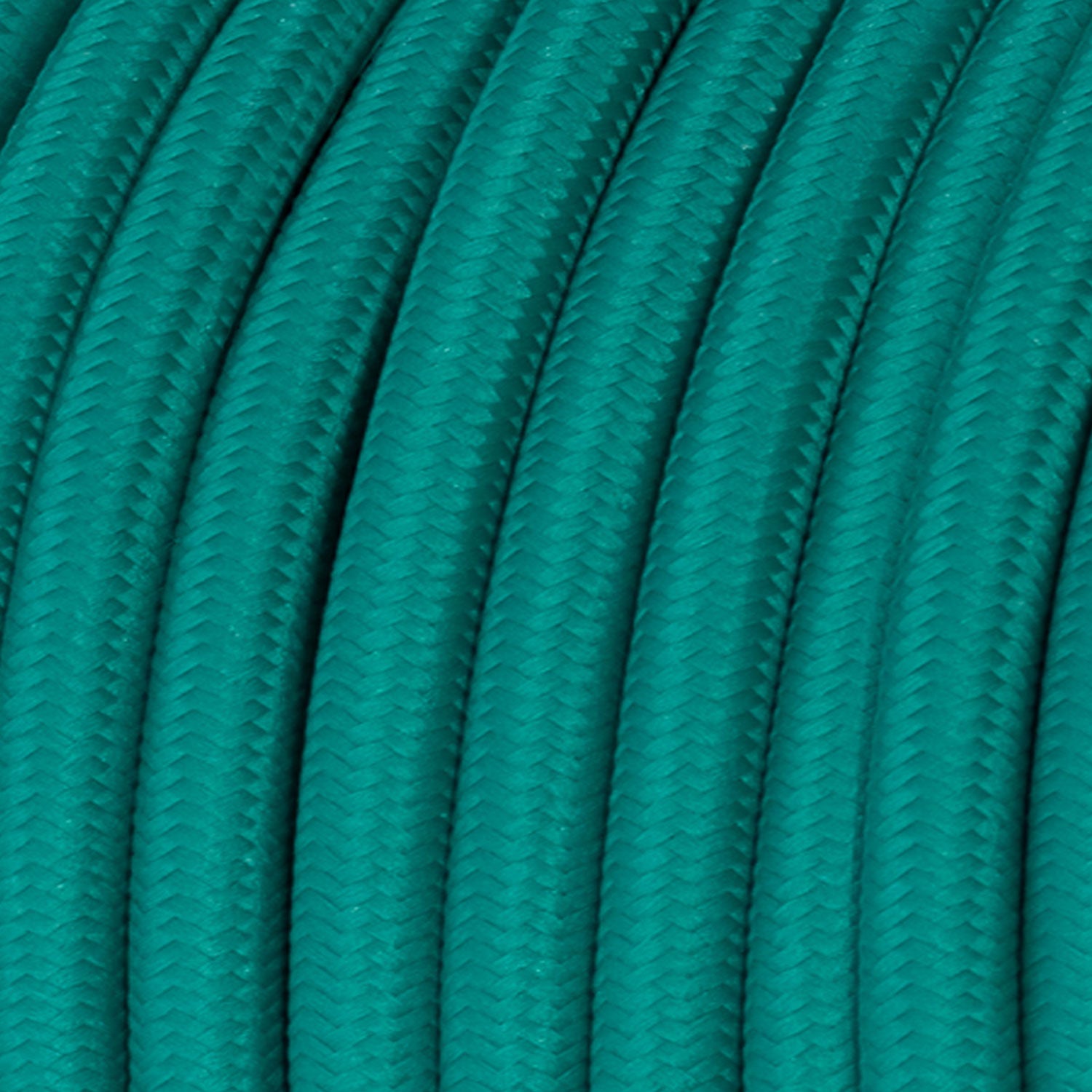 Cavo tessile lucido color Turchese - L'Originale Creative Cables, progettato per valorizzare le tue lampade - RM71